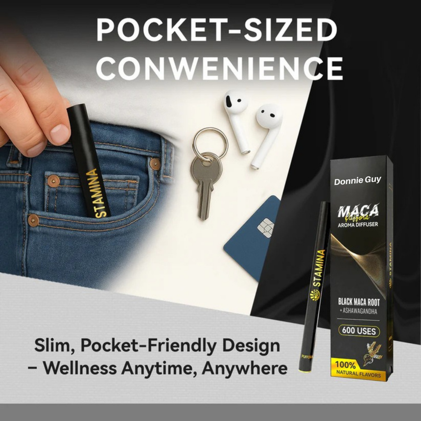 Herbal Diffuser Pen for Stamina & Energy with Extracts of Maca