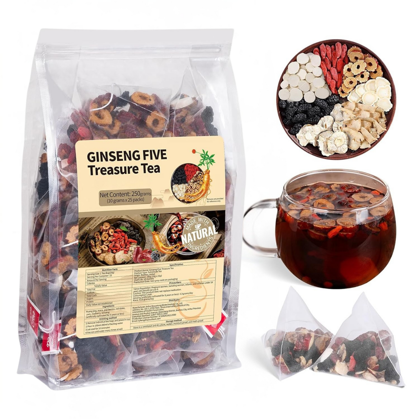 Ginseng Five Treasures Tea
